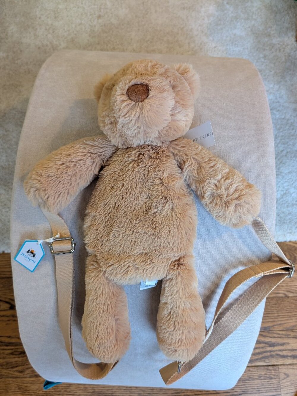 Jellycat Bear Backpack Smudge NWT